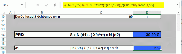 Formules Excel non protégées