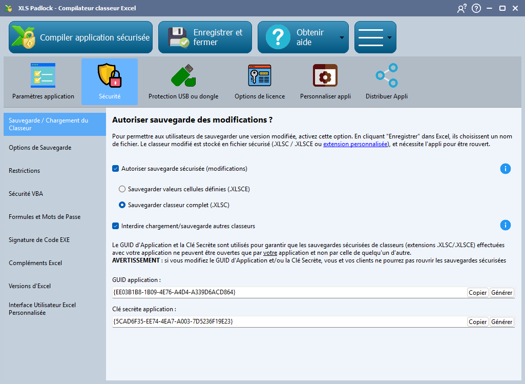 XLS Padlock in French