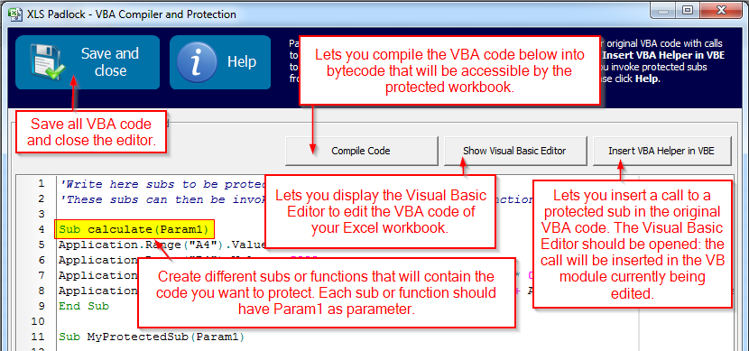 Writing and Compiling Secure VBA Code - XLS Padlock